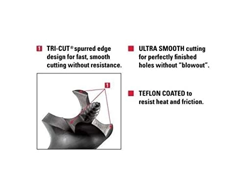 09817 Tri-Cut Auger Bit - carbon steel 1-1/4-Inch