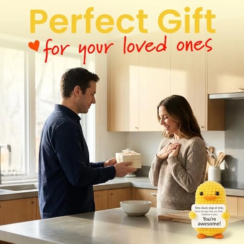 Duck Emotional Support Crochet 14 cm Plush - Positive Multicolor