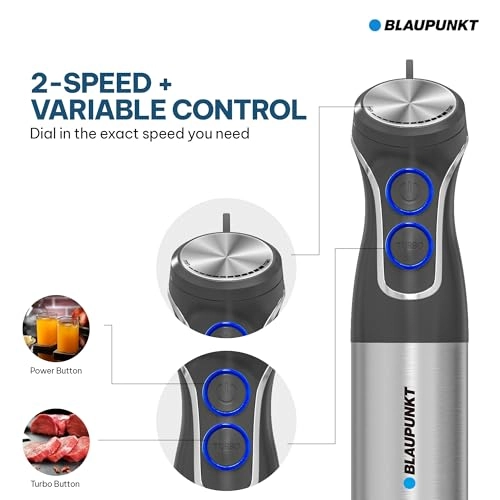 PBH425 - Hand Blender Variable speed control Stainless steel blades