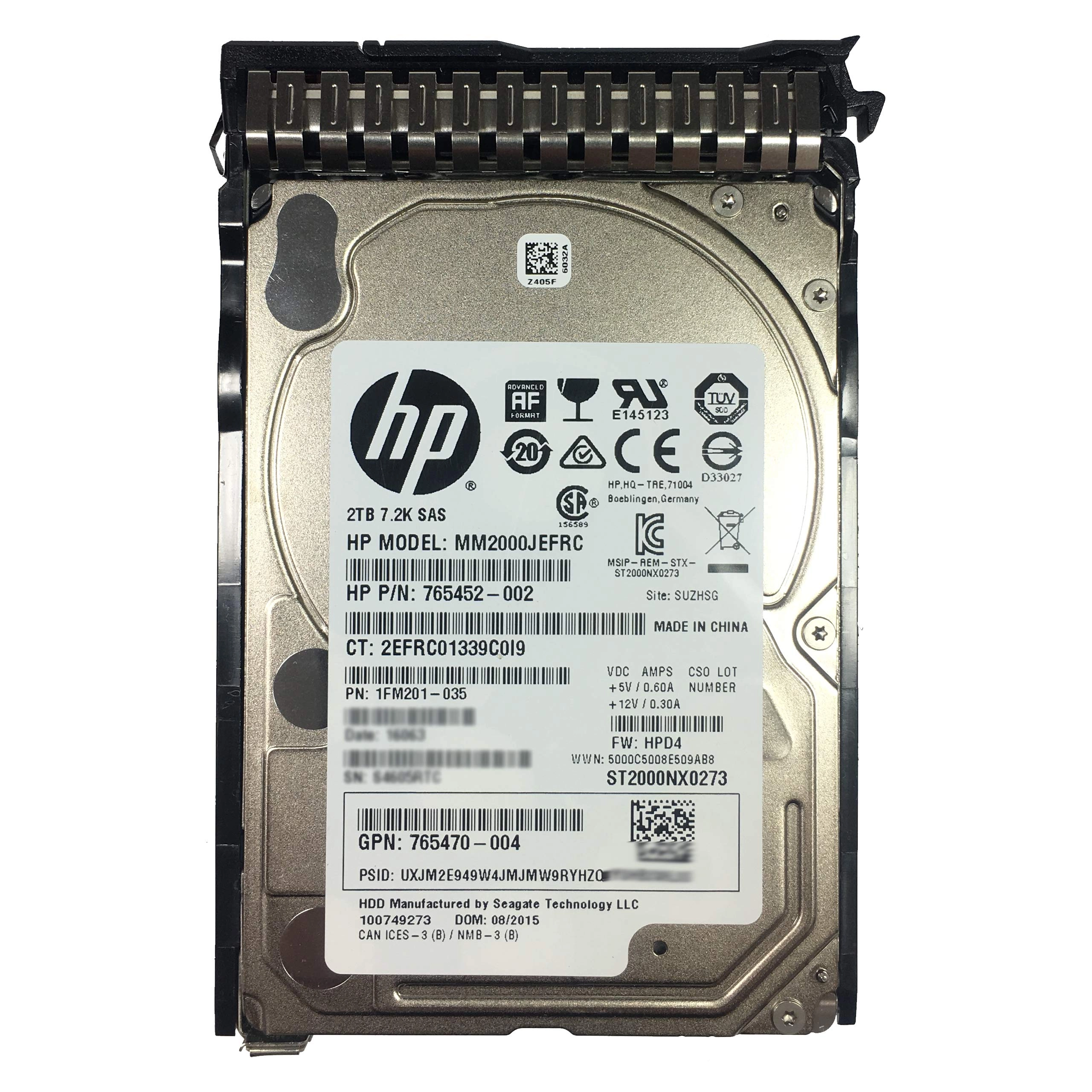 HPE 2.5" 7200rpm SAS (MM2000JEFRC) - 2TB