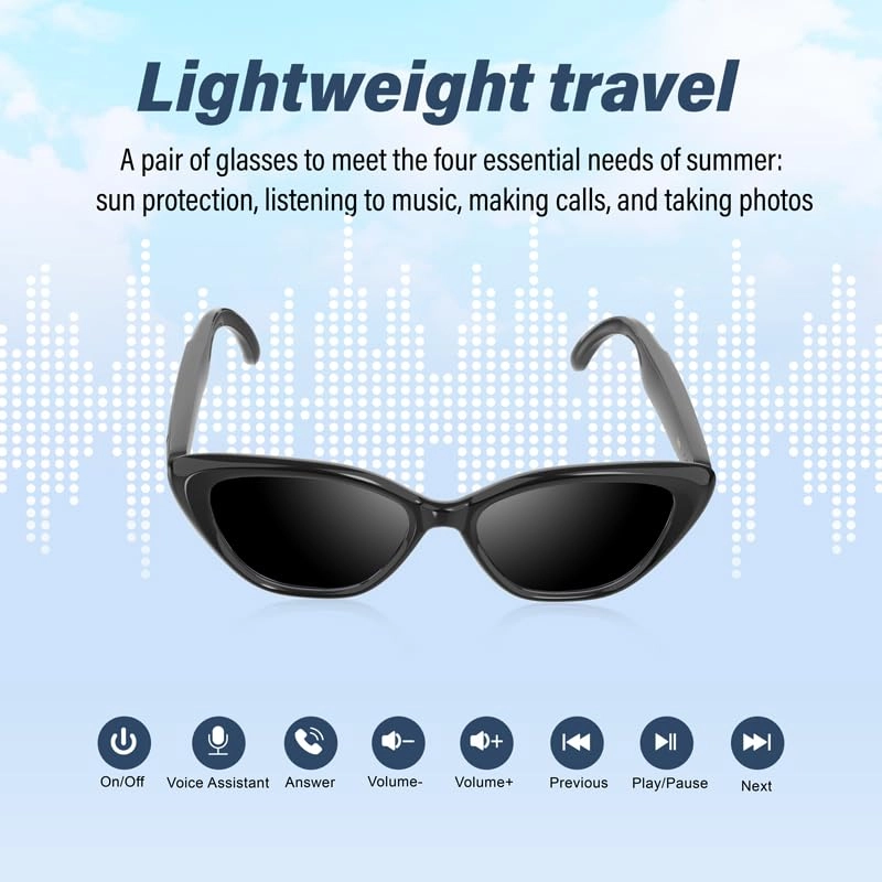 Smart Audio Cat Eye Glasses - Noise Cancelling Wireless Connectivity