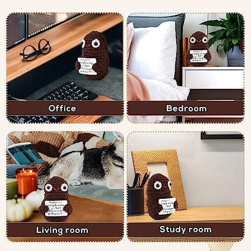 Mini Funny Knitted Potato - 7.5cm