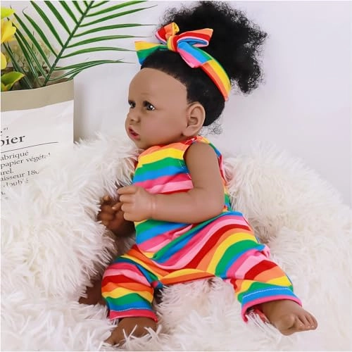 Reborn Baby Doll - 22inch Vinyl African American Ages 3+
