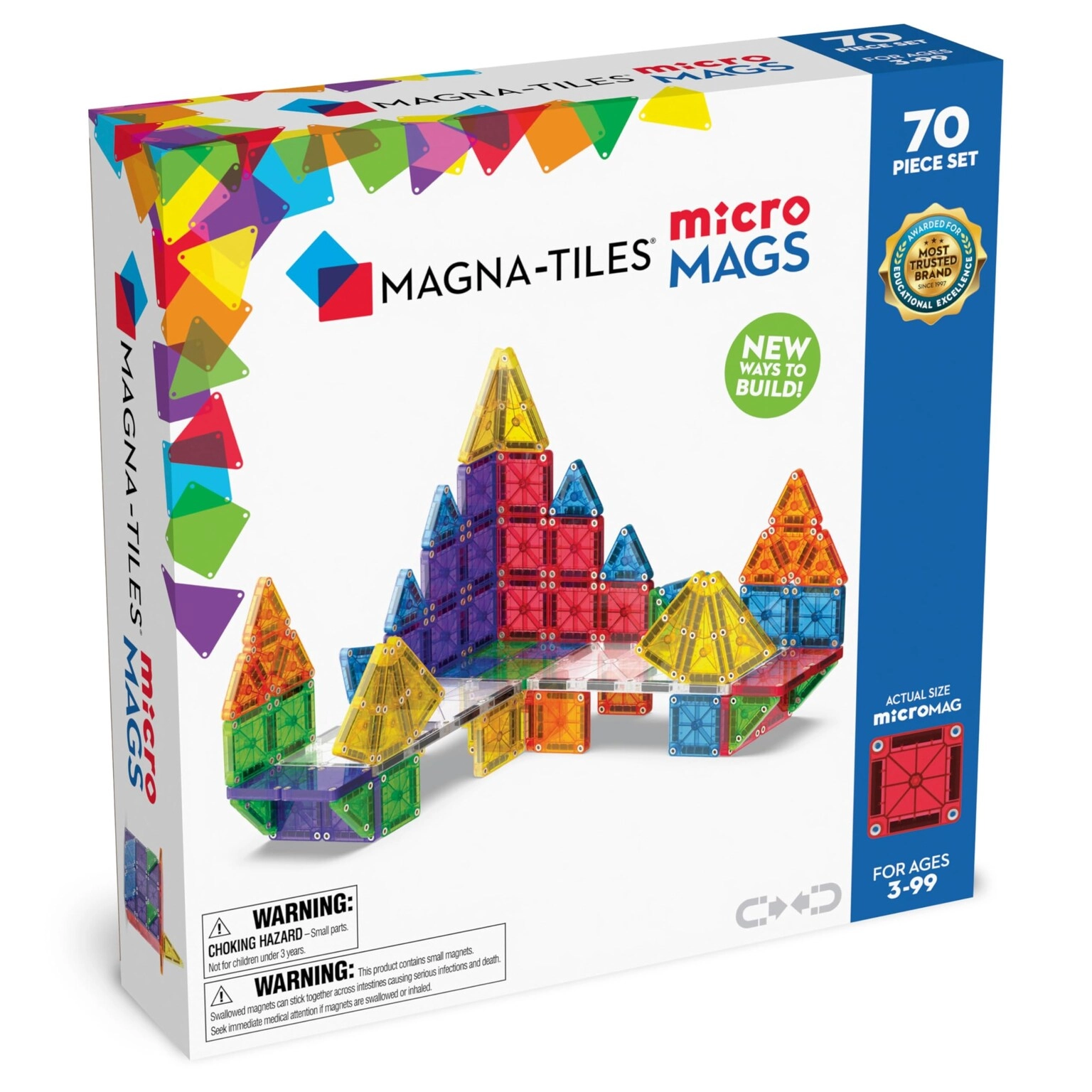 Magna-Tiles microMAGS - 70 pcs