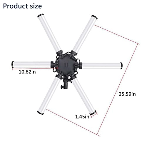 Star Ring Light - 34inch Six Arms 3200k-5600k