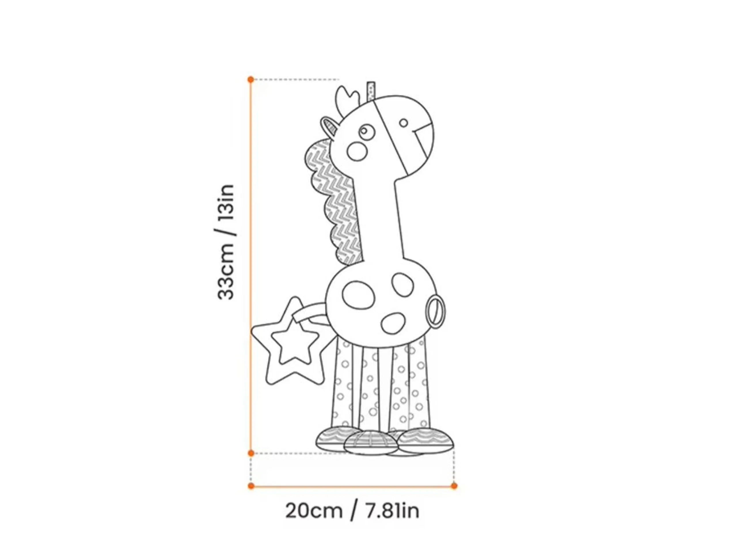 Baby Giraffe Sensory Activity Toy - Suitable for 0 month and above