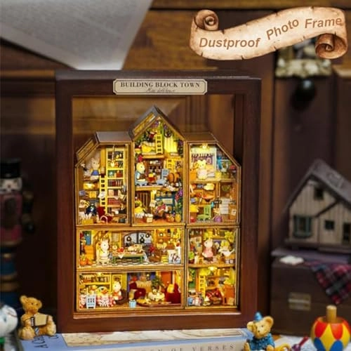 Miniature Dollhouse Kit - Japanese Style Painting Style Courtyard Scene