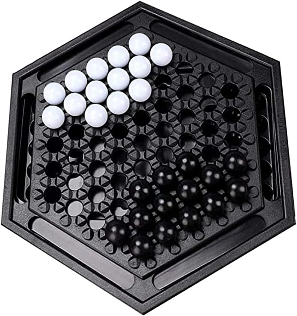 Joyzzz Abalone Marble Strategy Game - Premium Wooden Board Game Set