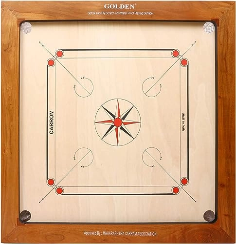 Golden Carrom Board