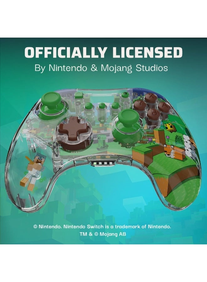 Nintendo Switch REALMz Minecraft Forest Biome Controller Green