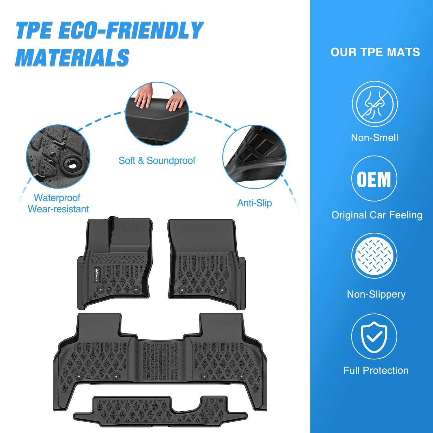 TPE Floor Mats for Land Rover Defender 110