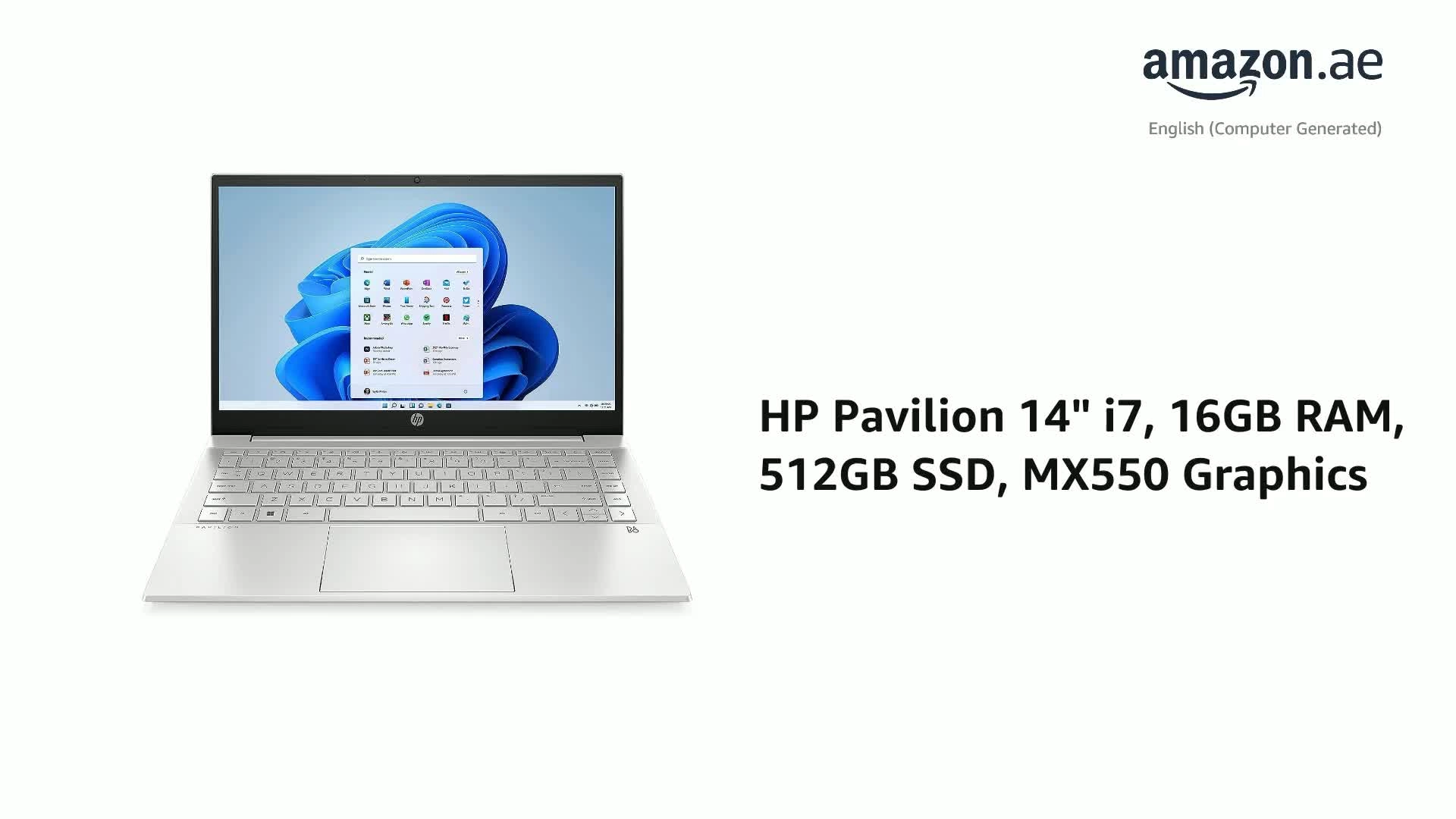 Pavilion 14-dv2008ne 6M1X7EA - 14'' Core i7 16GB DDR4 512GB SSD