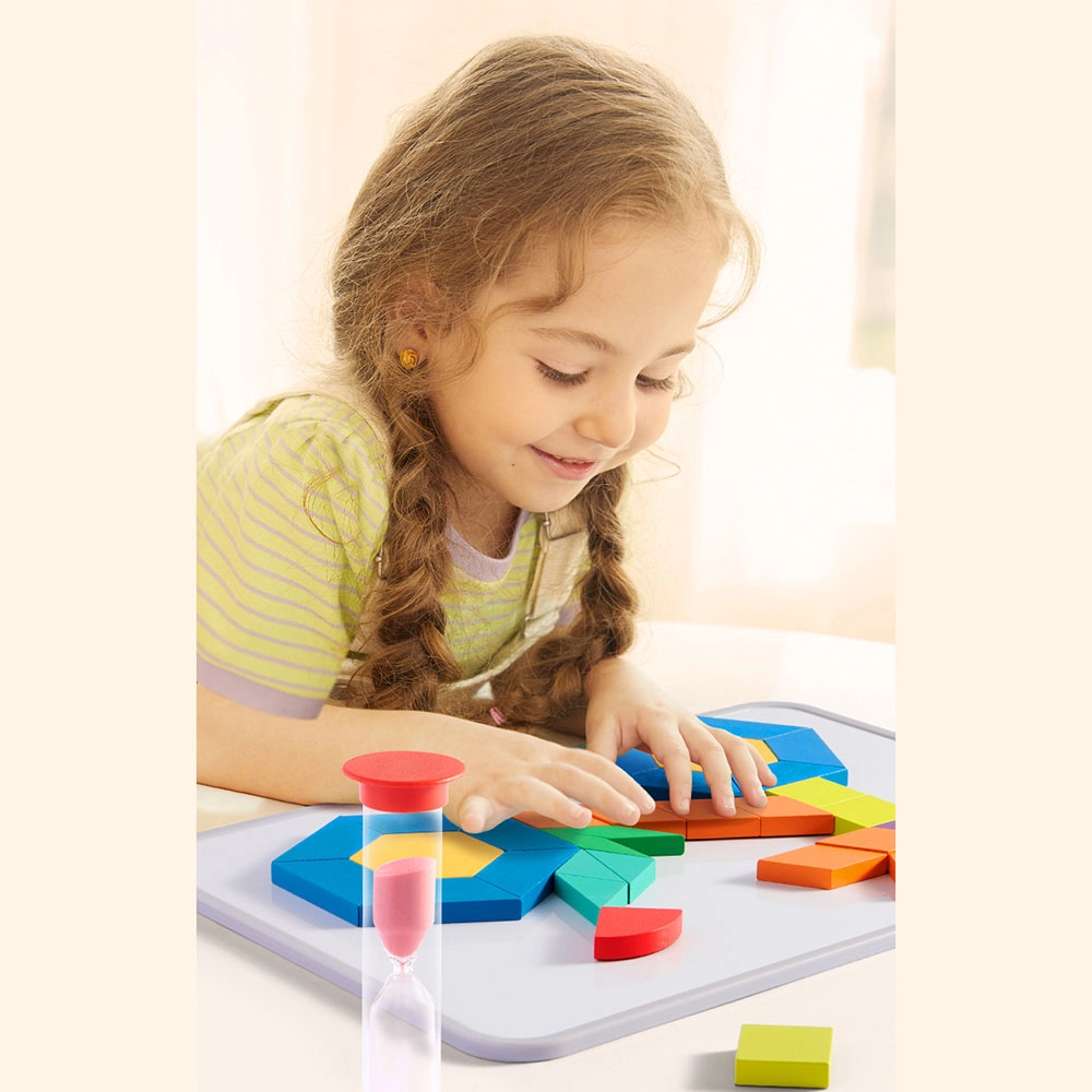 Magnetic Wooden Geometry Blocks - 250pcs