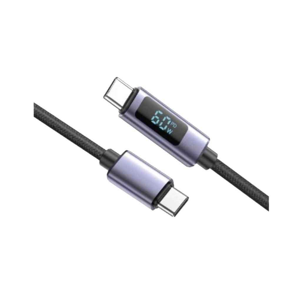 Solis Charge Cable 60W Type-C to Type-C 1m Braided