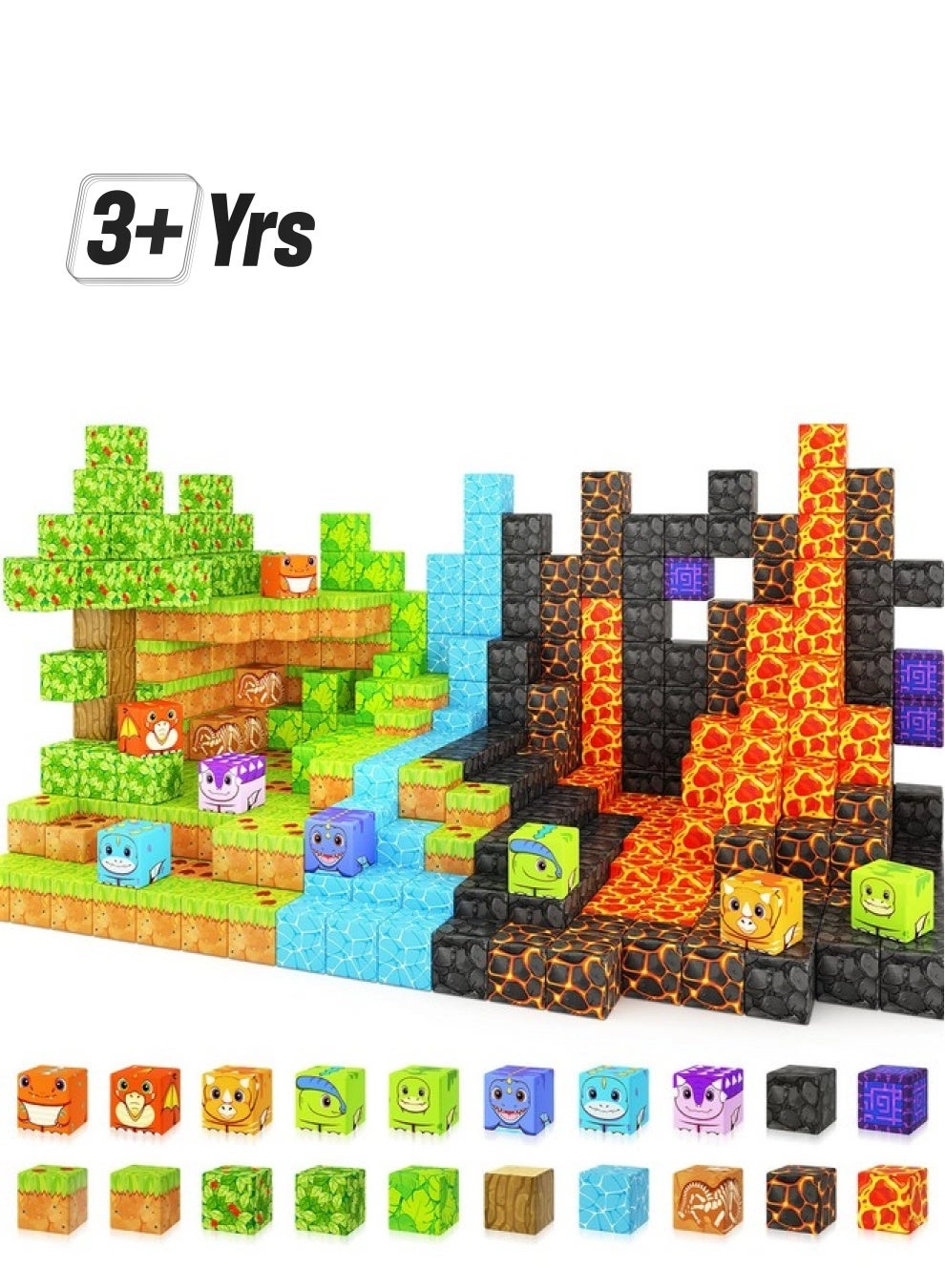 Dinosaur Toys Magnetic Tiles - Dinosaur