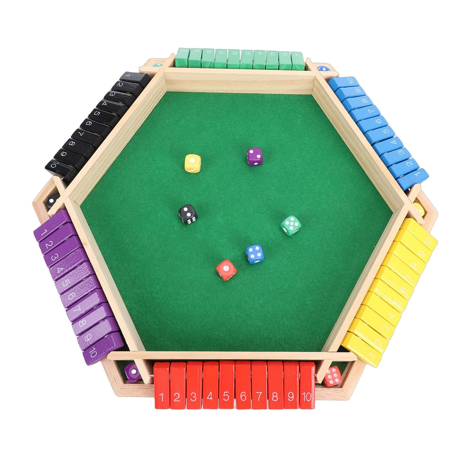 EMUKOEP Box Closing Game - Beech Wood Dice Game