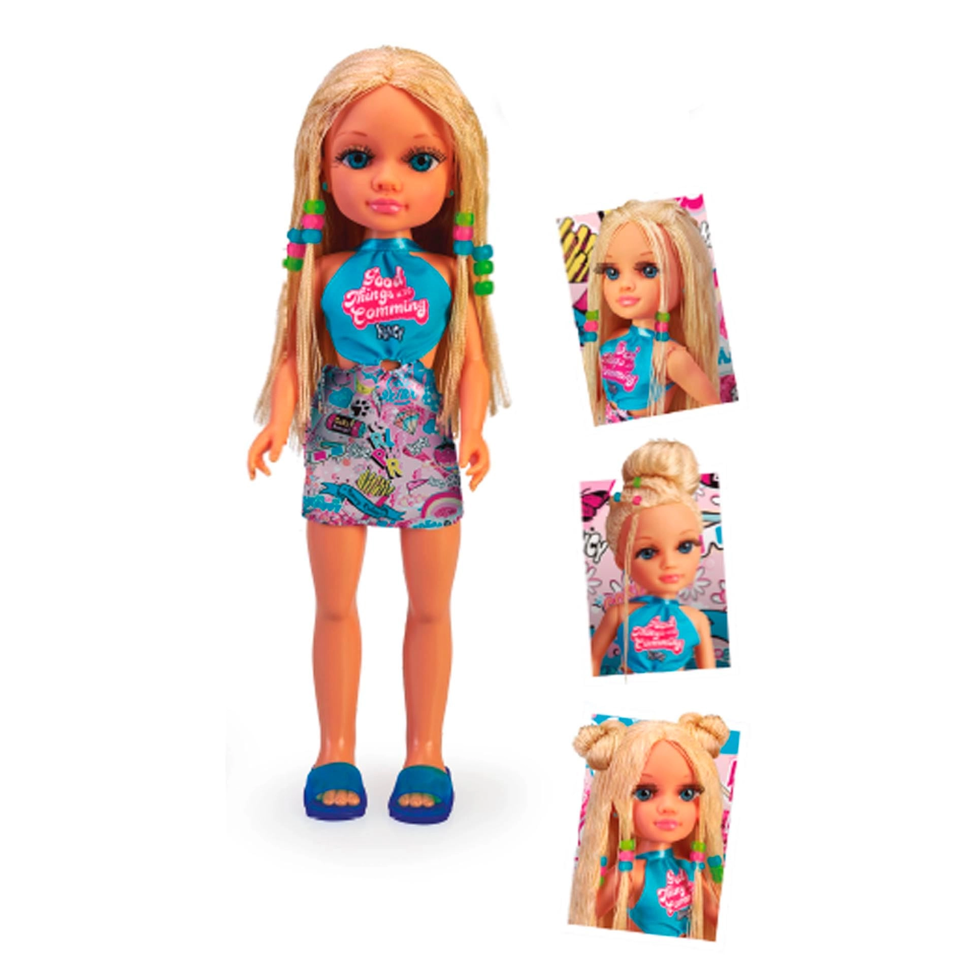 Famosa Nancy Posable Fashion Doll - 17 Inches Long Braided Hair