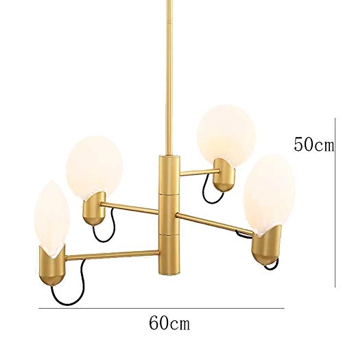 Scandinavian Iron Molecular Chandelier - 4 heads Golden