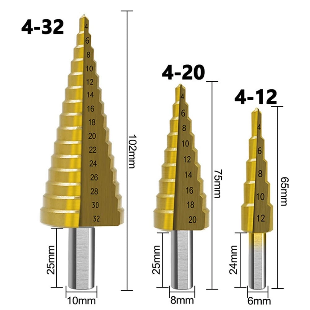 Drill Bit Set - Titanium Coated 6Pcs