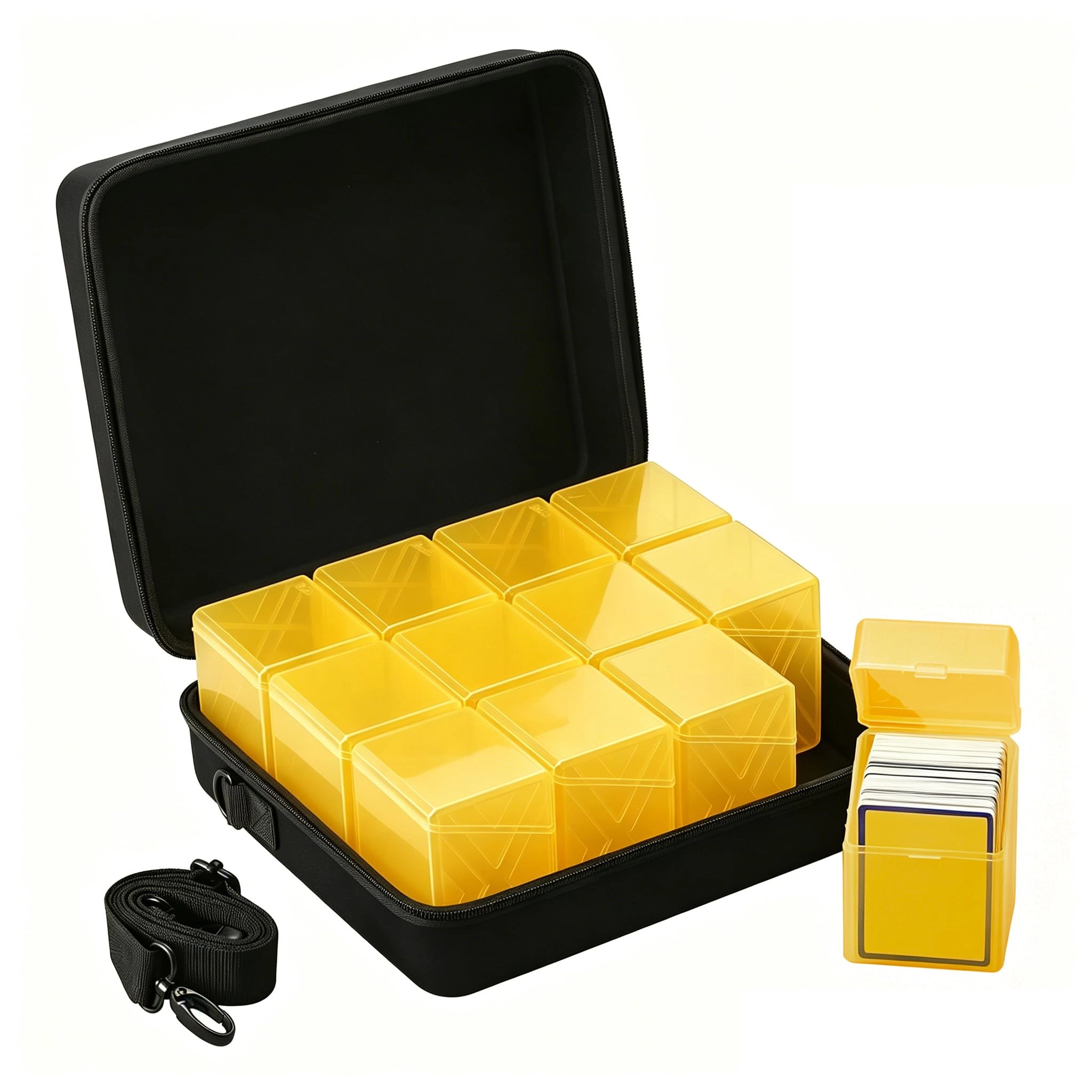 Brappo Hard Portable Card Deck Case - 12 pack Yellow