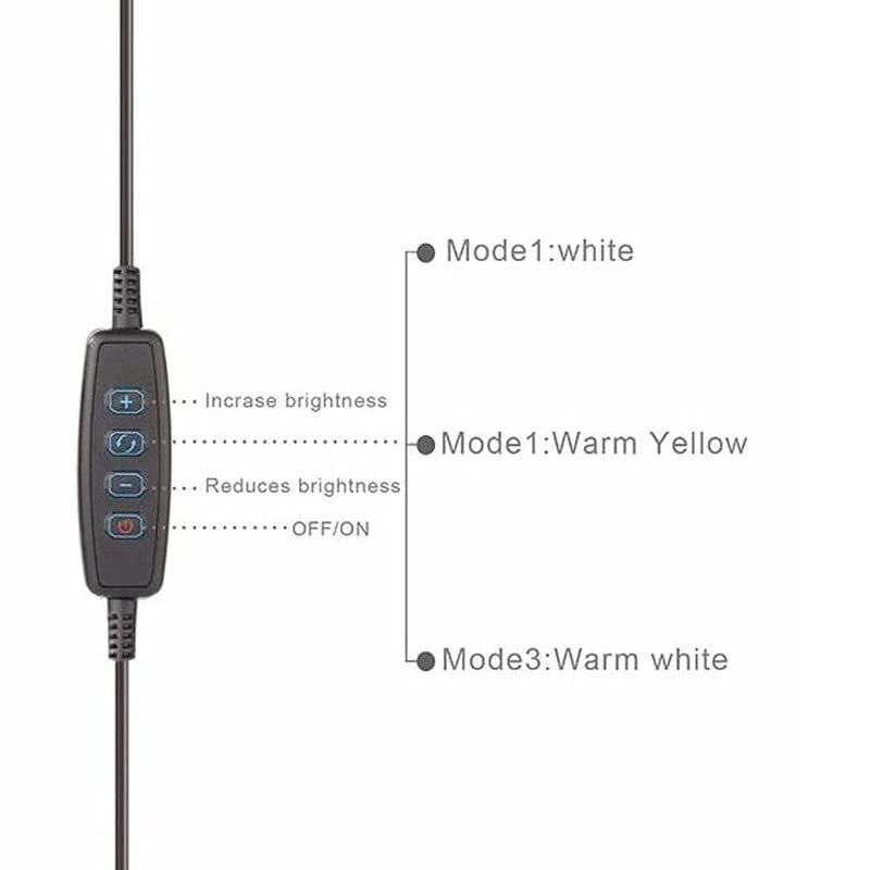 Ring Light - Portable LED 3 Color Modes Dimmable