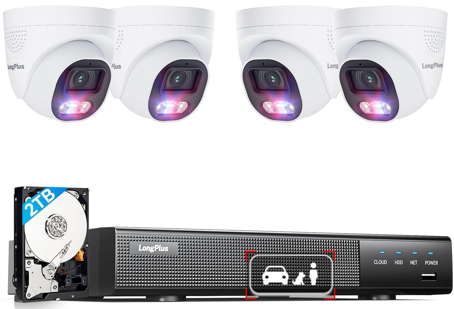 LongPlus Direct LP8ME84D1 - 4pcs 8CH 4K