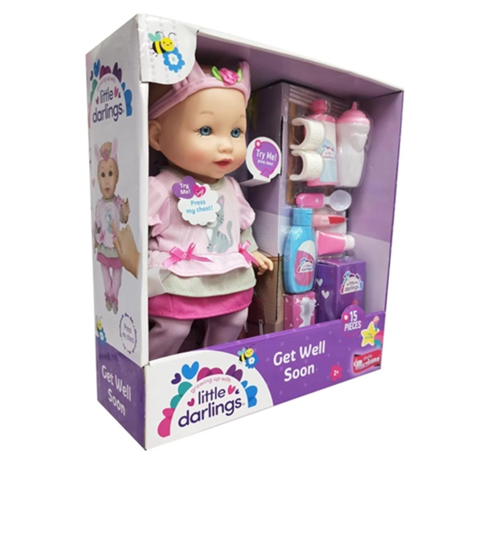 Little Darlings Get Well Soon Doll - 12" 15Pcs Ages 2+