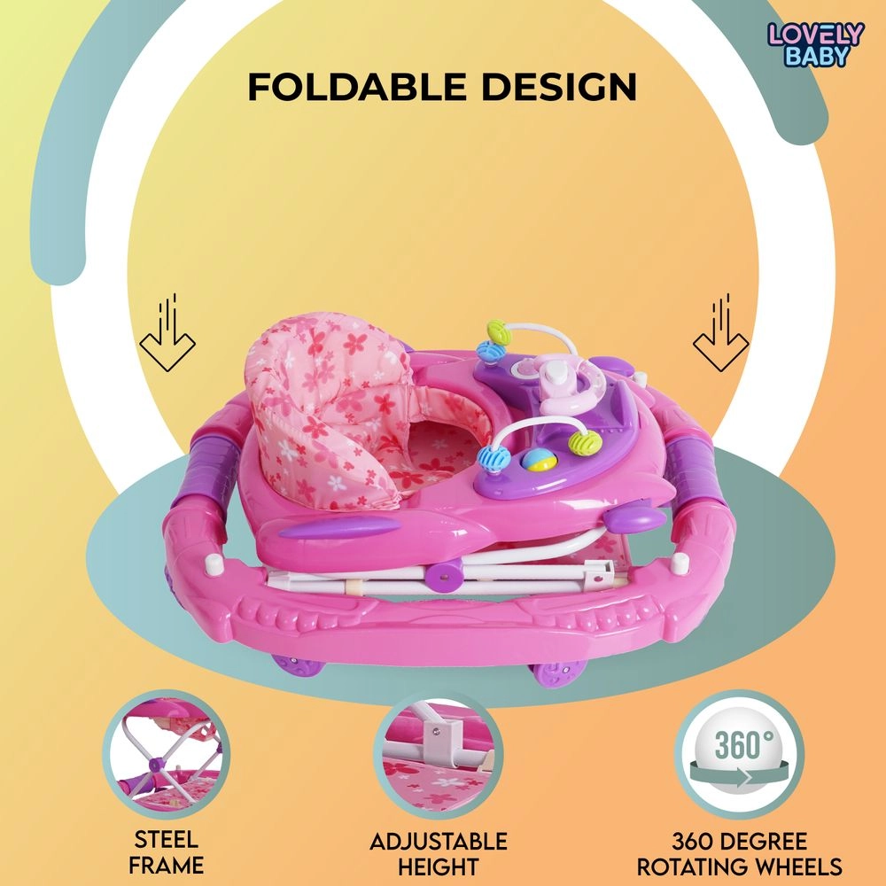 Cosmic Baby Walker - Foldable High back padded seat