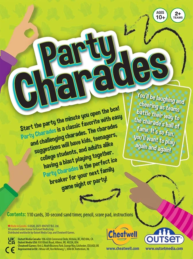 Party Charades - 110 cards 10 years English