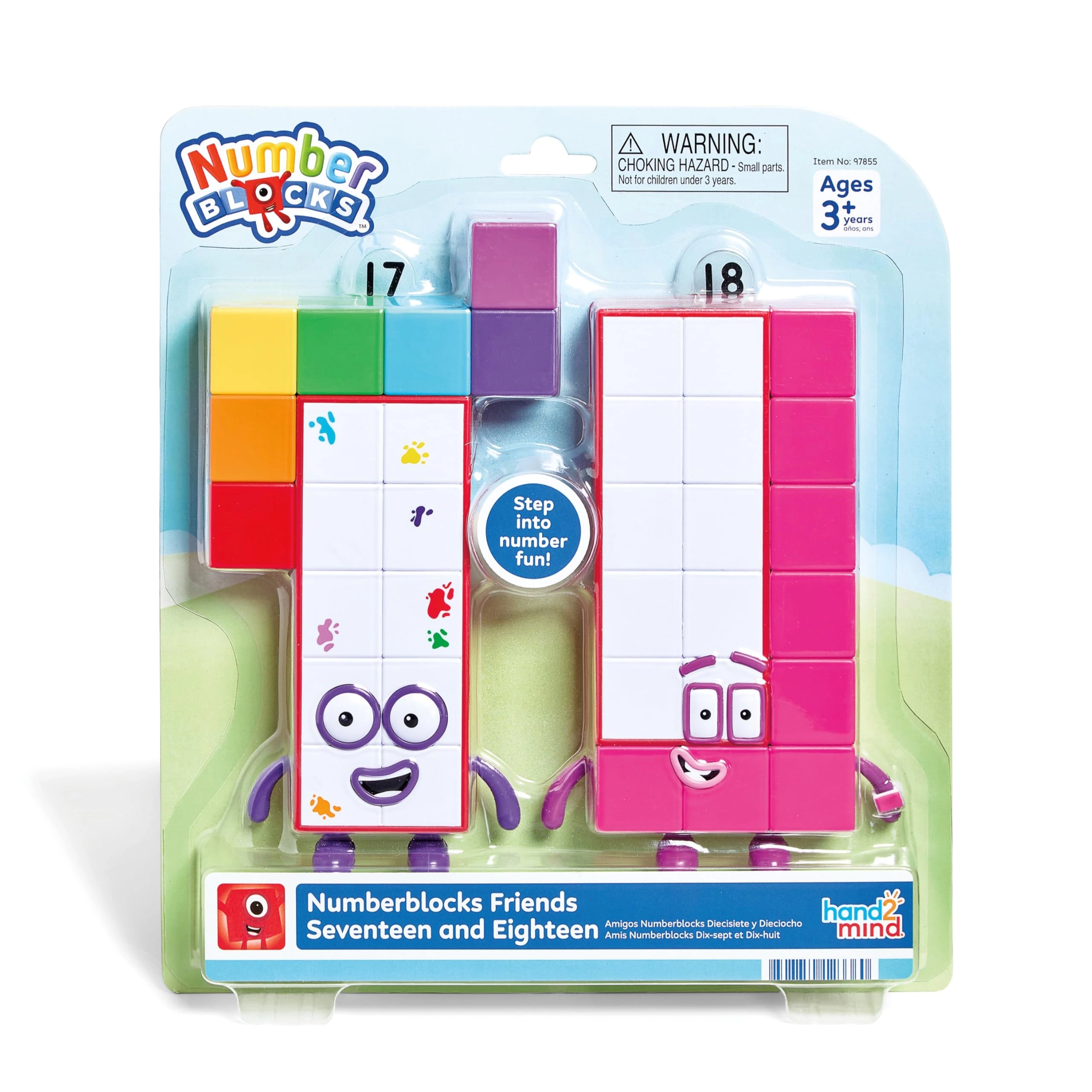 hand2mind Numberblocks Seventeen + Numberblocks Eighteen - Children aged 3-6 years old 2 pieces