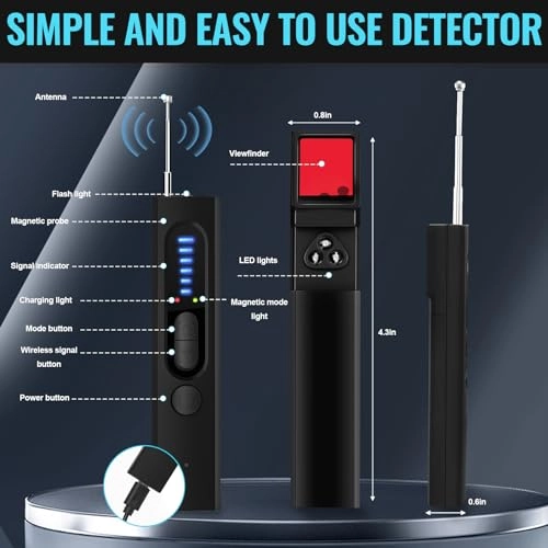 HX13 - Hidden Camera Detector Portable Anti Spy Camera Finder