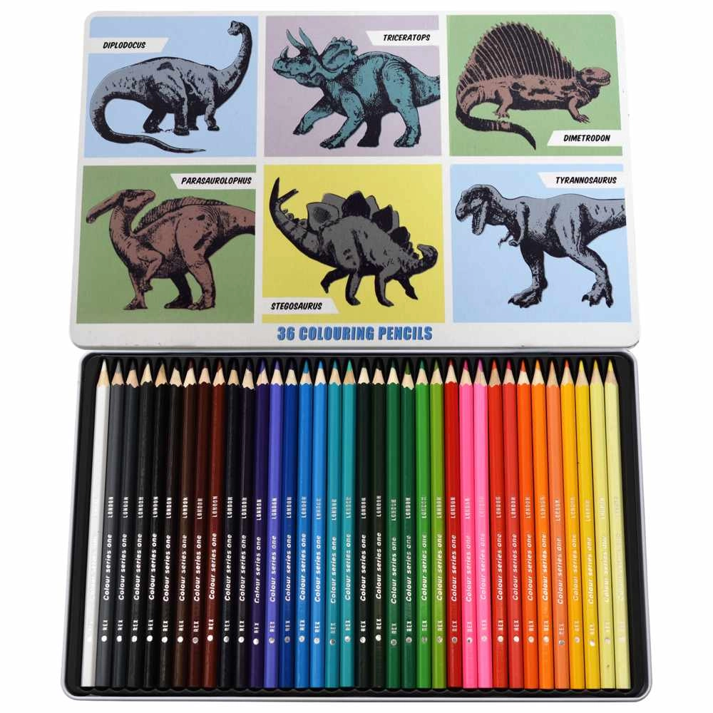 Colouring Pencils In A Tin - 36 Pcs