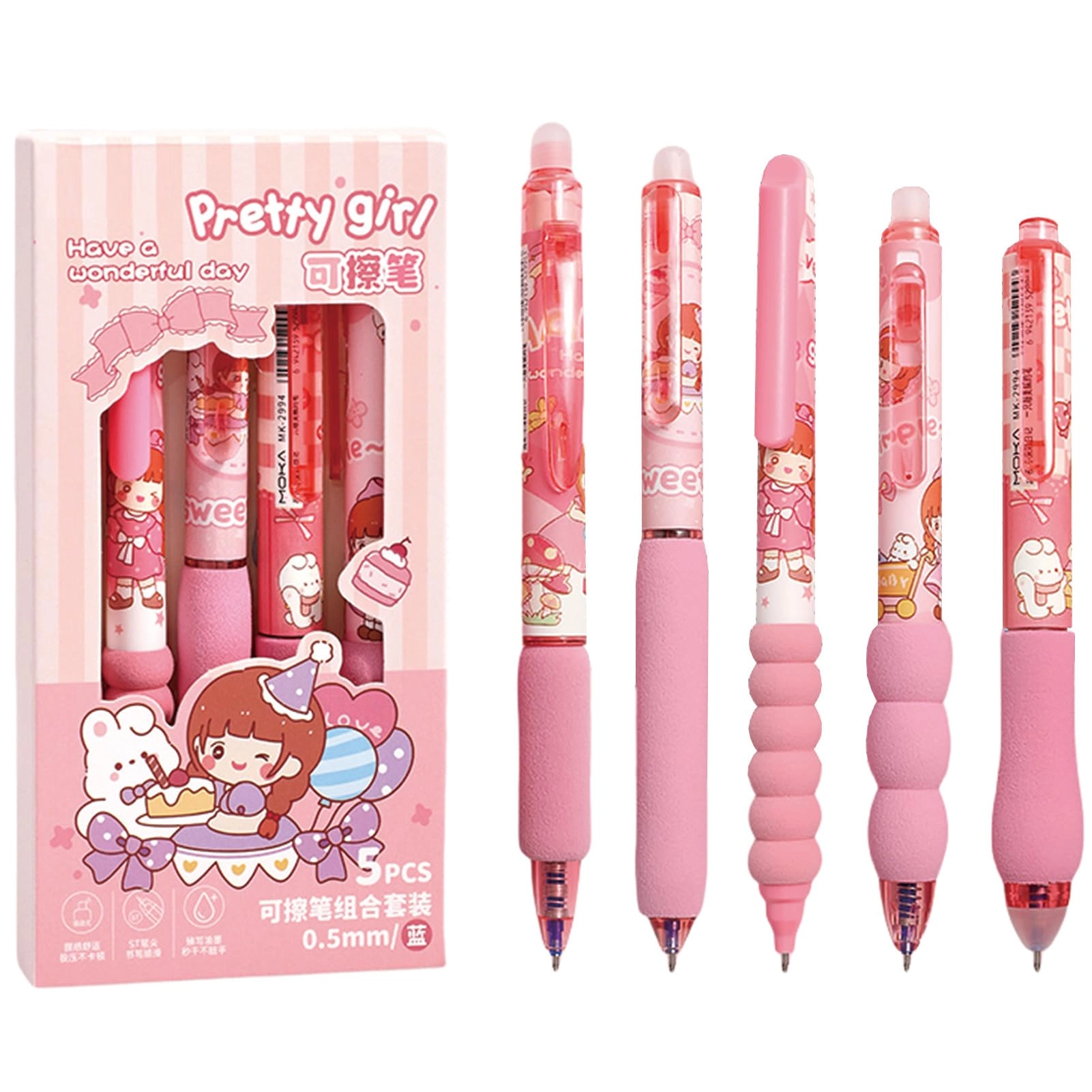 Erasable Gel Pen - 5.0 Count 0.5mm