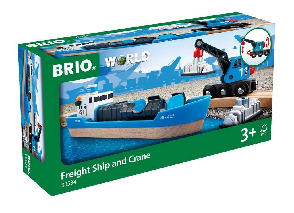 BRIO 33534 Container Ship and Crane Wagon - 3+ Years 4.0 piece(s)