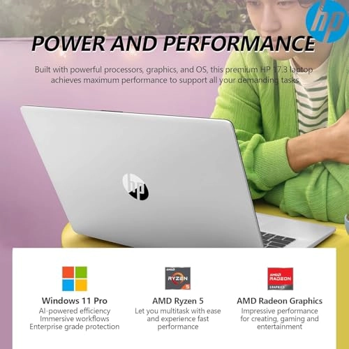 HP Laptop 17 - 17.3'' Ryzen 5-7430U 32GB DDR4 1TB SSD