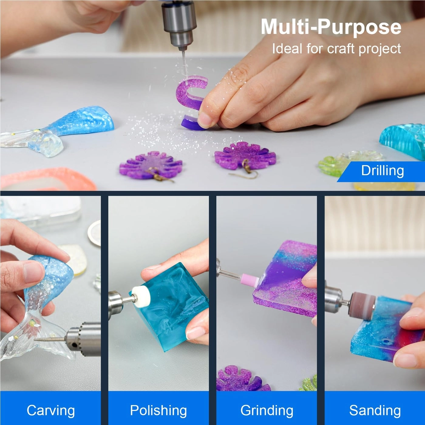 Electric Resin Polishing Kit - 110 accessories