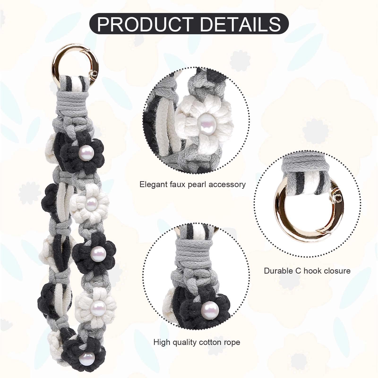 Boho Macrame Keychain - Car