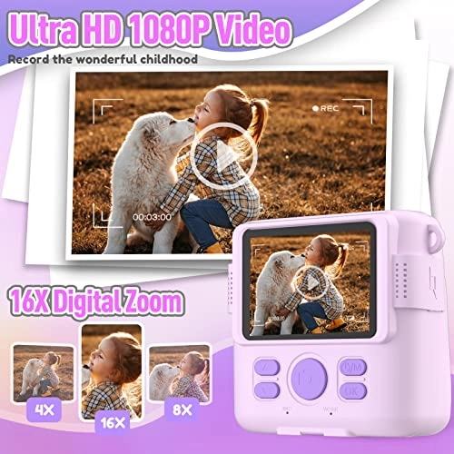 Instant Print Camera - 1080P 2.4 inch