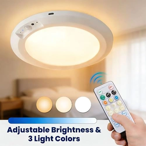 Motion Sensor Ceiling Light - 3 color temperatures Dimmable