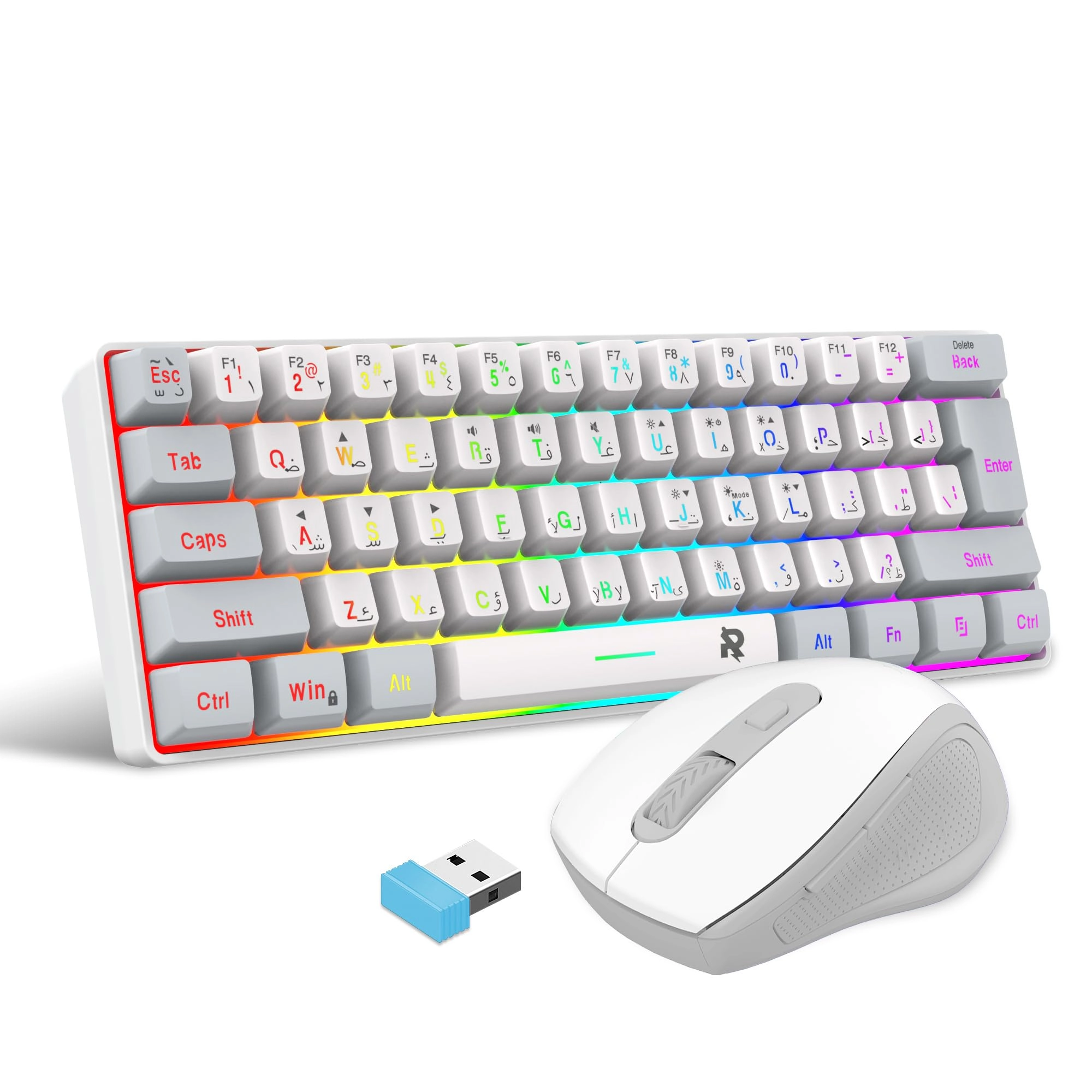 Rock Pow Gaming Keyboard and Mouse Combo - AR/EN Wireless