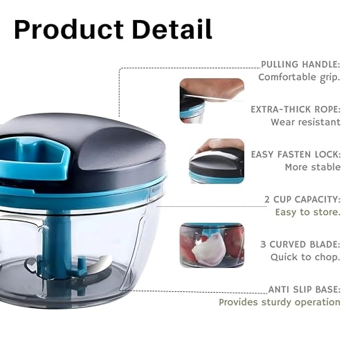 Kitchen Handy String Chopper - 470 ML 3-blade