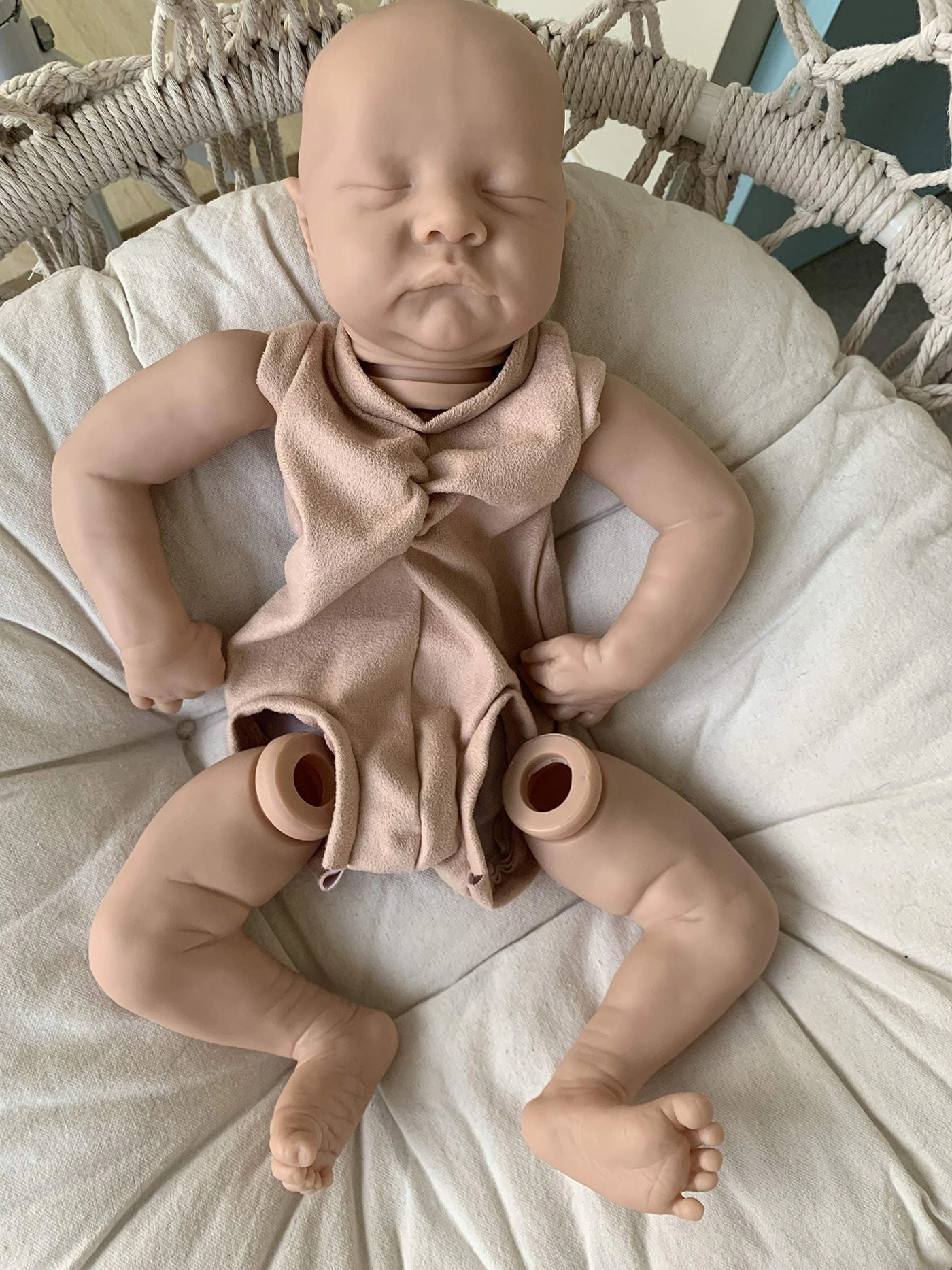 Angelbaby Reborn Baby Doll Kit - 17 inch Silicone Vinyl Unpainted Cloth Body