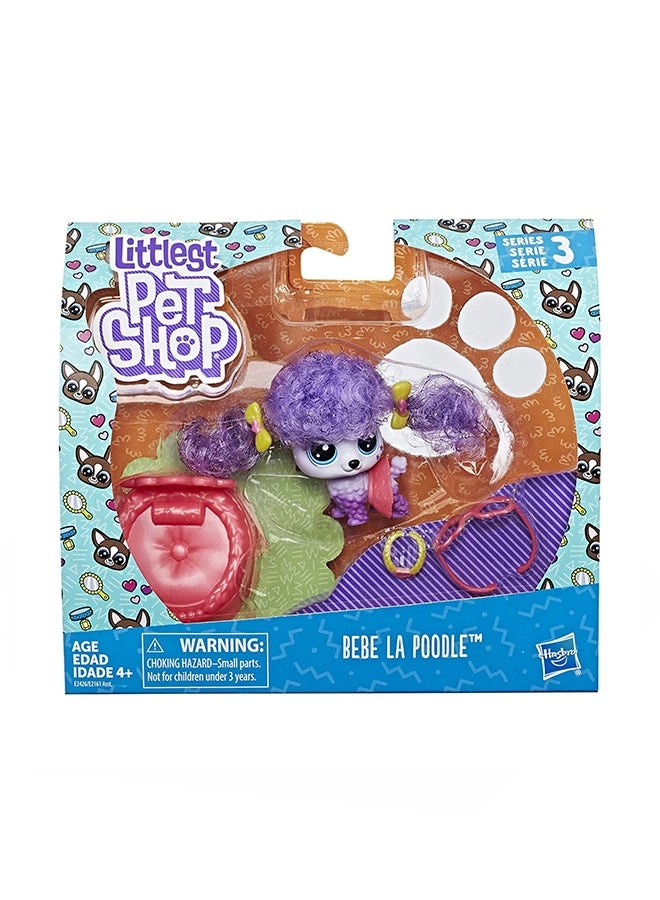 Littlest Pet Shop Bebe La Poodle Doll - Purple/Red