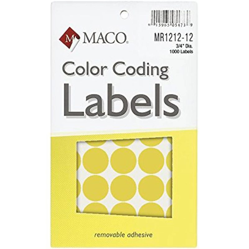 Color Coding Labels - 768 Labels .25 in ( 6.35 mm )