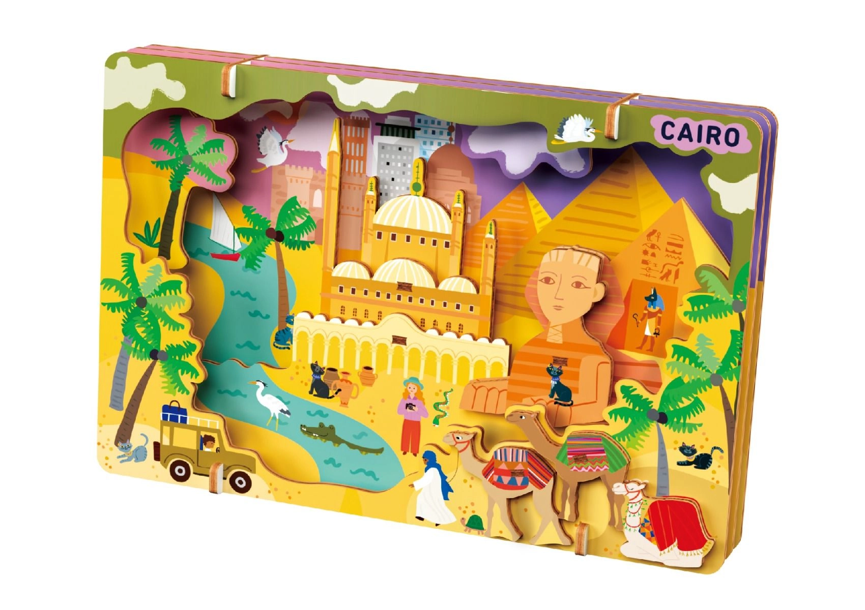 Lets Travel Together 3D Cityscape - Cairo Wooden