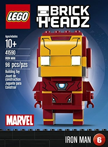 BrickHeadz Iron Man (41590) - Buildable collector's baseplate