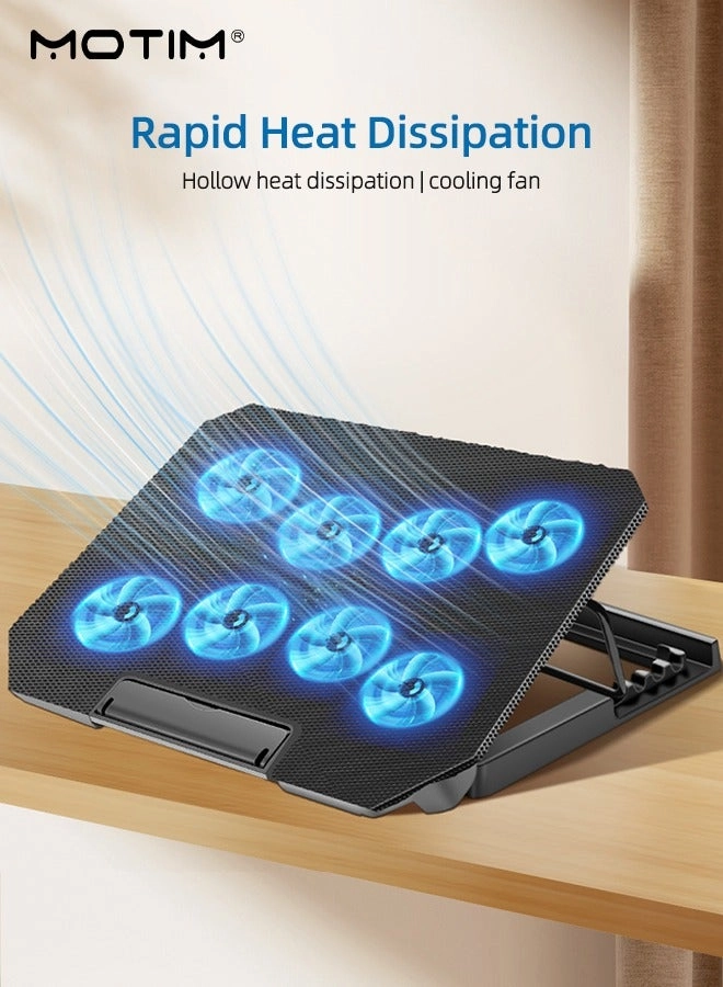 Notebook Cooler Stand - 8 fans 12-17 Inch