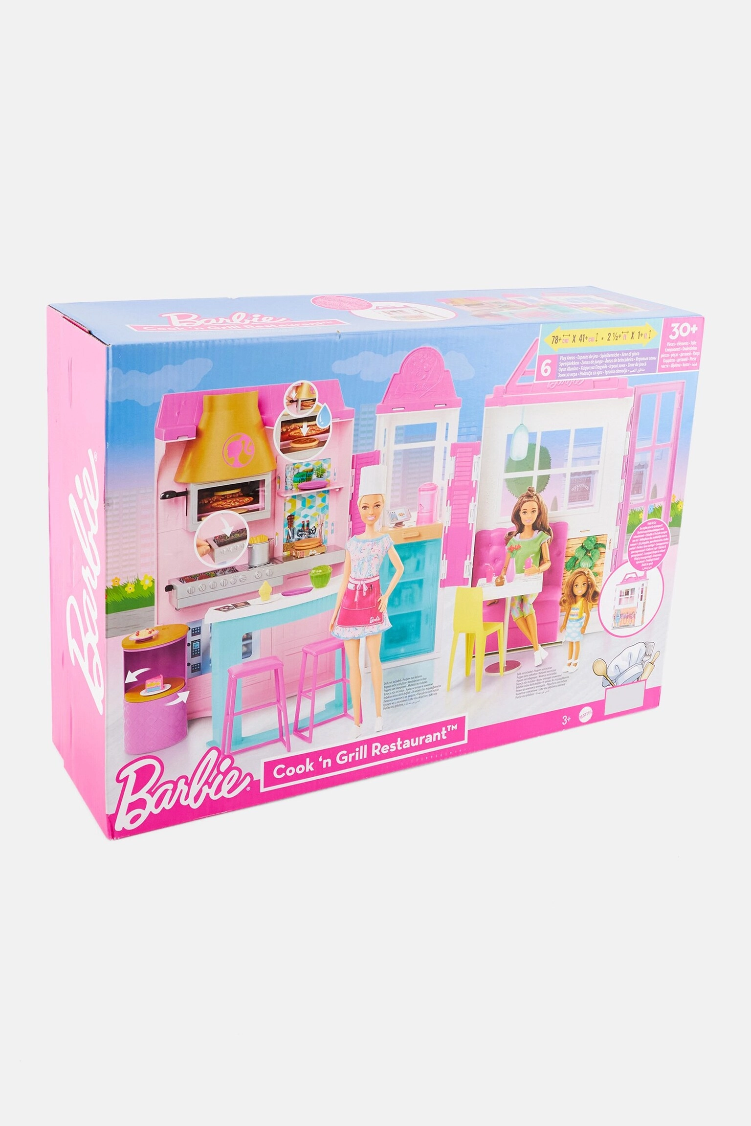 Cook And Grill Restaurant Playset with Barbie Doll (887961966145)