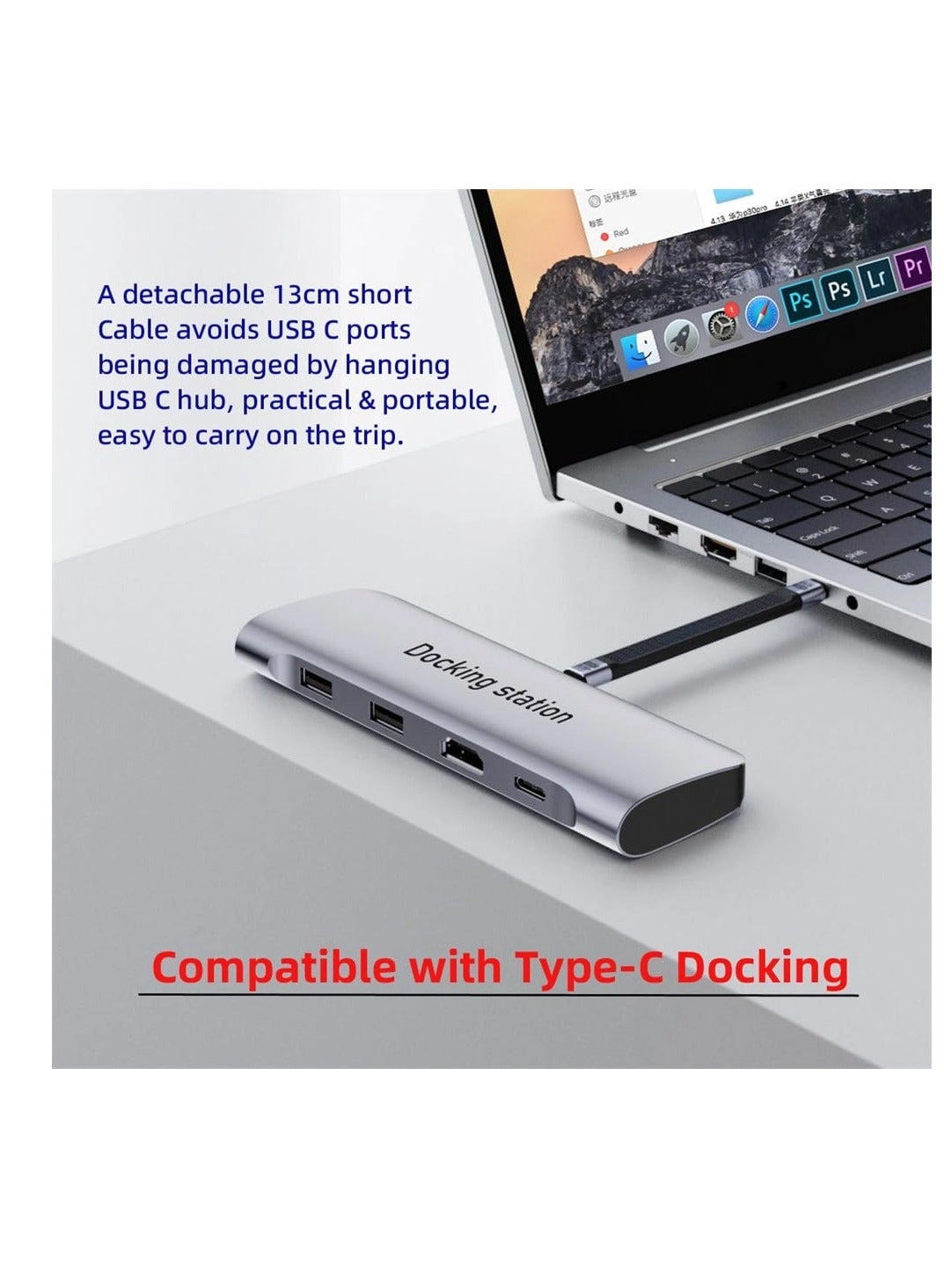 Charge Cable 240W USB-C to USB-C 0.1m Flat