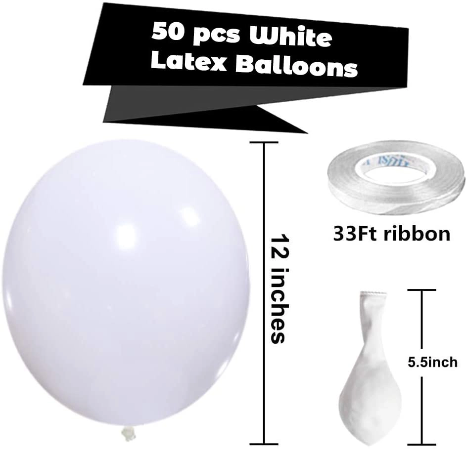 Latex Balloons - 50pcs Wedding Valentines Bridal Shower Birthday Party